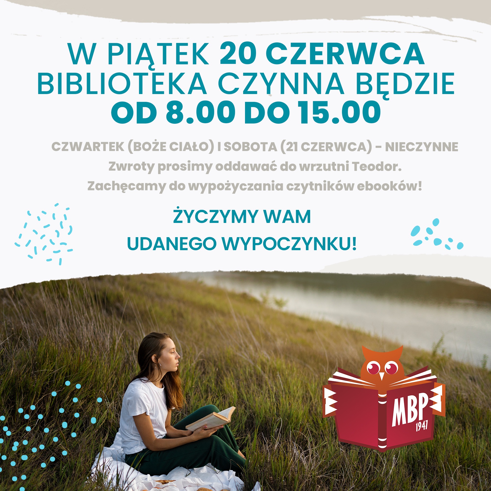 UWAGA! DŁUGI WEEKEND CZERWCOWY –  ZMIANA GODZIN PRACY!
